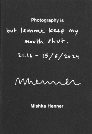 Photography is but lemme keep my mouth shut