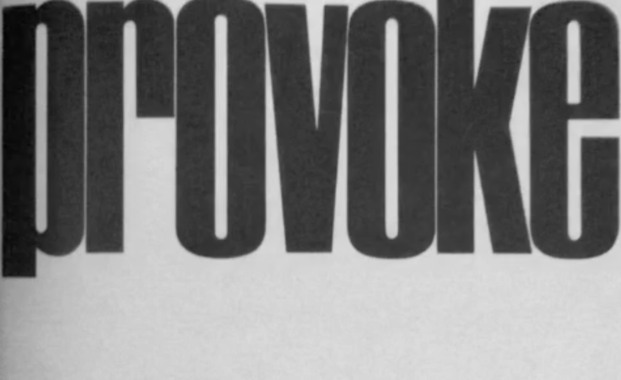 Conférence : 'Provoke : between protest and performance'